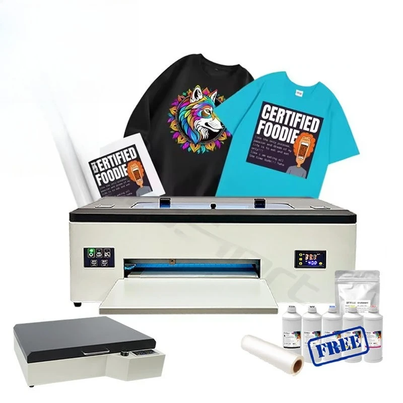 

DTF automatic white ink printer wide-format direct injection printing machine T-shirt clothes heat transfer machine