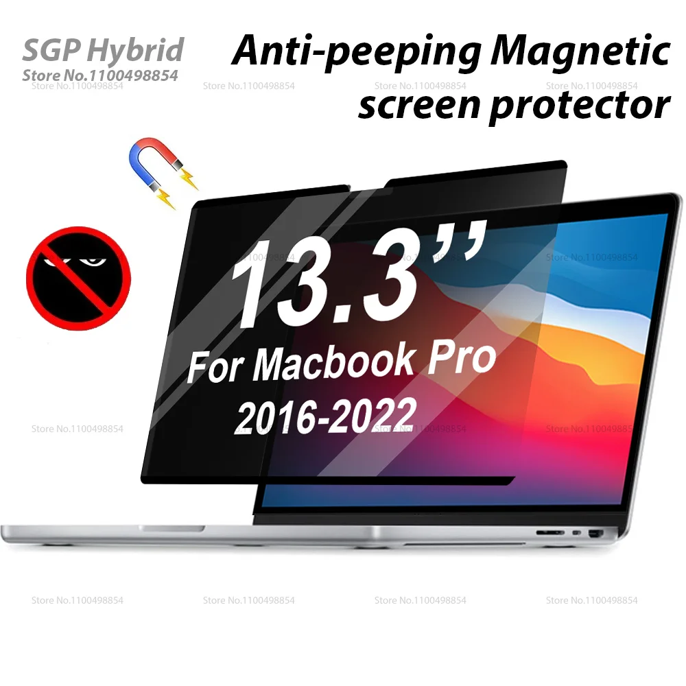 

Магнитный защитный экран для ноутбука Macbook Pro 13 дюймов 13,3 A1708 A1706 A1989 A2159 A2289 A2251 A2338 M1 M2