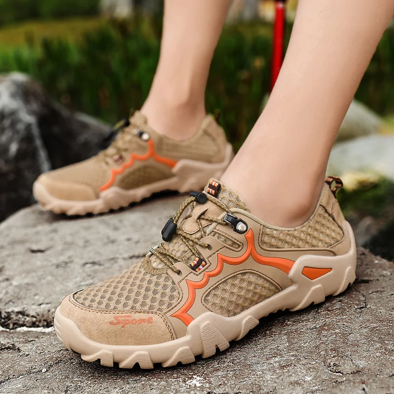 

Men's summer new mesh breathable sports shoes men's casual shoes soft soled outdoor hiking shoes running shoes