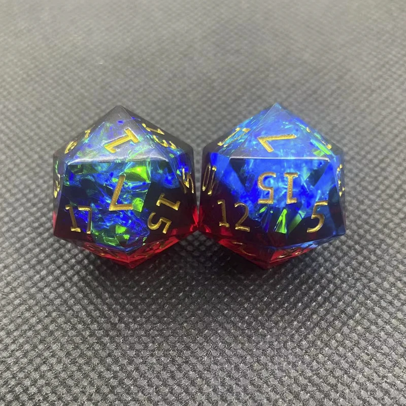 2/5PCS Resin Dices Set Multi-shape Polyhedron Dice for Home Decor Toy Tabletop Role-Playing Ornaments Portable Board Game