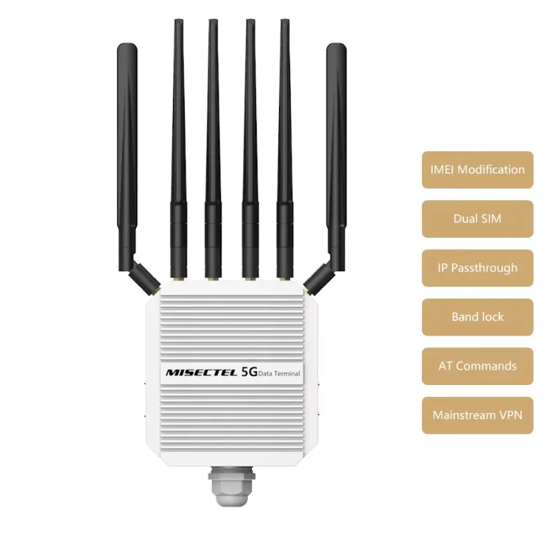 SDX75 خارجي 5g خارجي CPE AX3000 ثنائي النطاق WiFi6 ثنائي الشريحة POE Power 2500Mbps Port VPN مناسب لشبكات 4G/5G العالمية