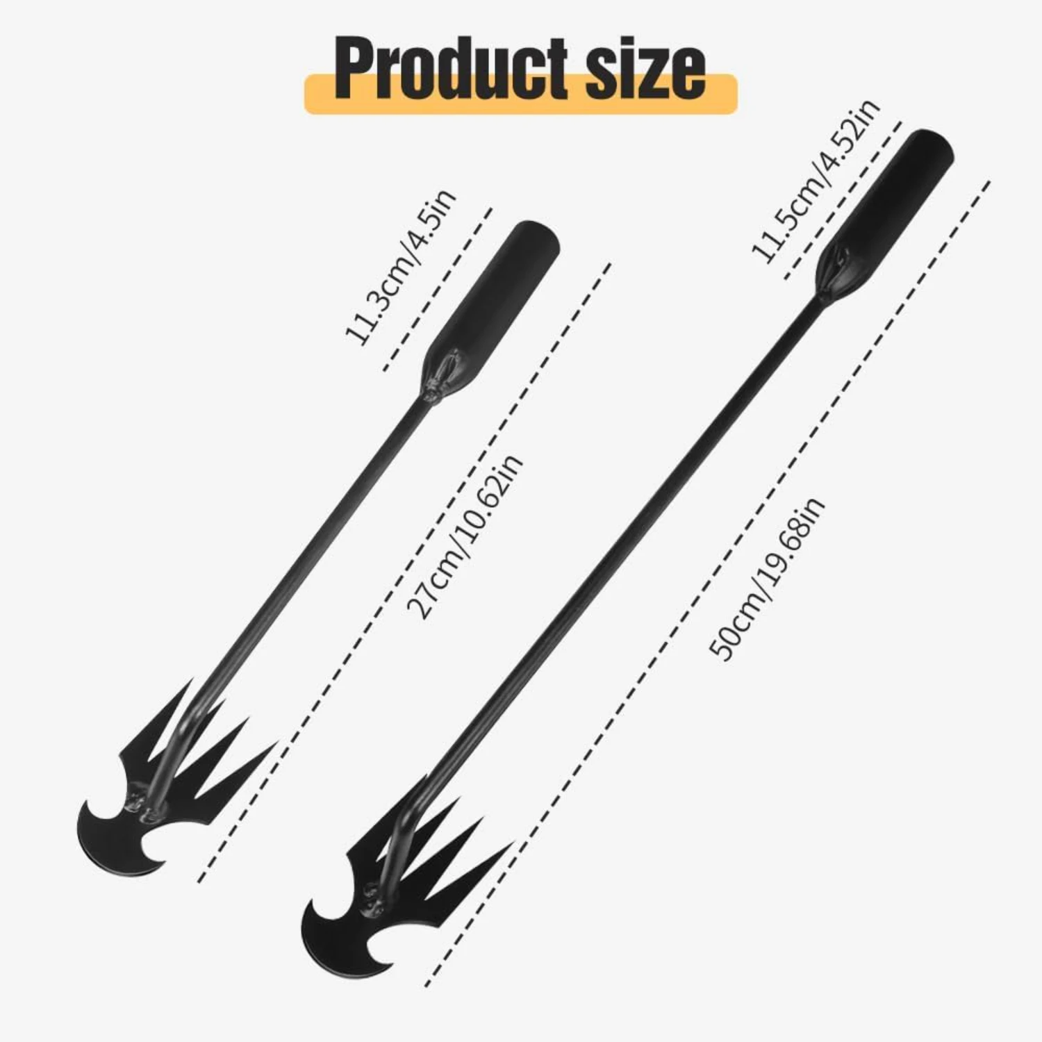 Weed Puller Garden Weed Remover Tool，Weed Pulling Tool 4 Teeth Manganese Steel，Gardening Hand Tools Hand Weeder Tool Weeding