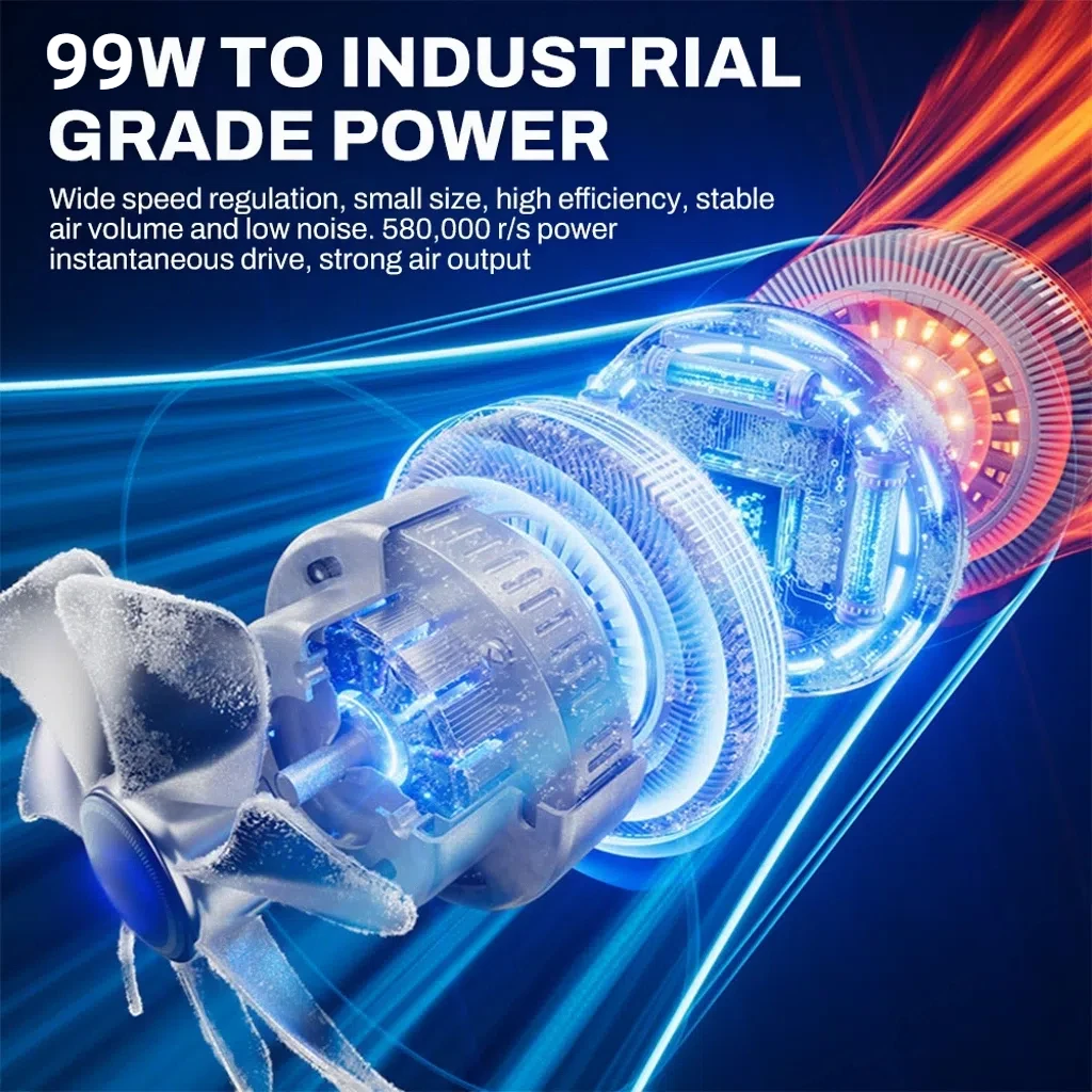 Air Blower X11 Super Powerful 990000RPM Compressed Air Duster Electricity Consumption Display Air Vacuum Blower Jet Fan For Car