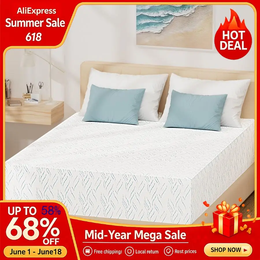 

Twin Memory Foam Mattress, 12 Inch Memory Foam Mattress in a Box, Fiberglass Free, Medium Feel, Breathable Cooling Layers,Custom