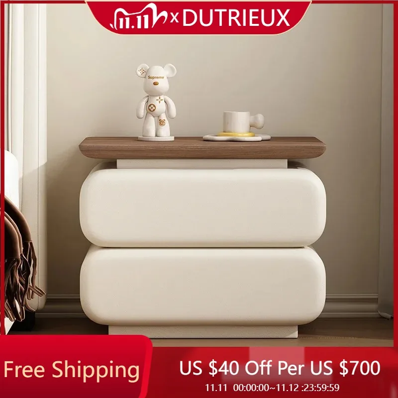 

Creative Modern Bedside Table Space Saving Nordic Trendy Unique Nightstands Storage Drawers Mesa De Noche Space Saving Furniture