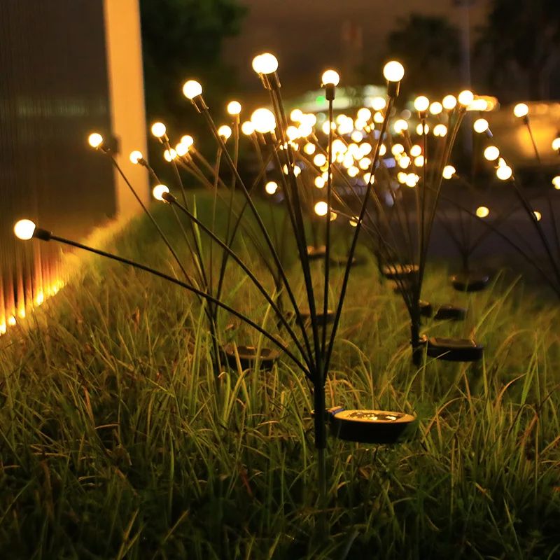 Solar Firefly Light Outdoor Solar Lighting 6/8/10 LED Waterproof Garden Decoration Landscape Solar Light for Outdoor Gardening