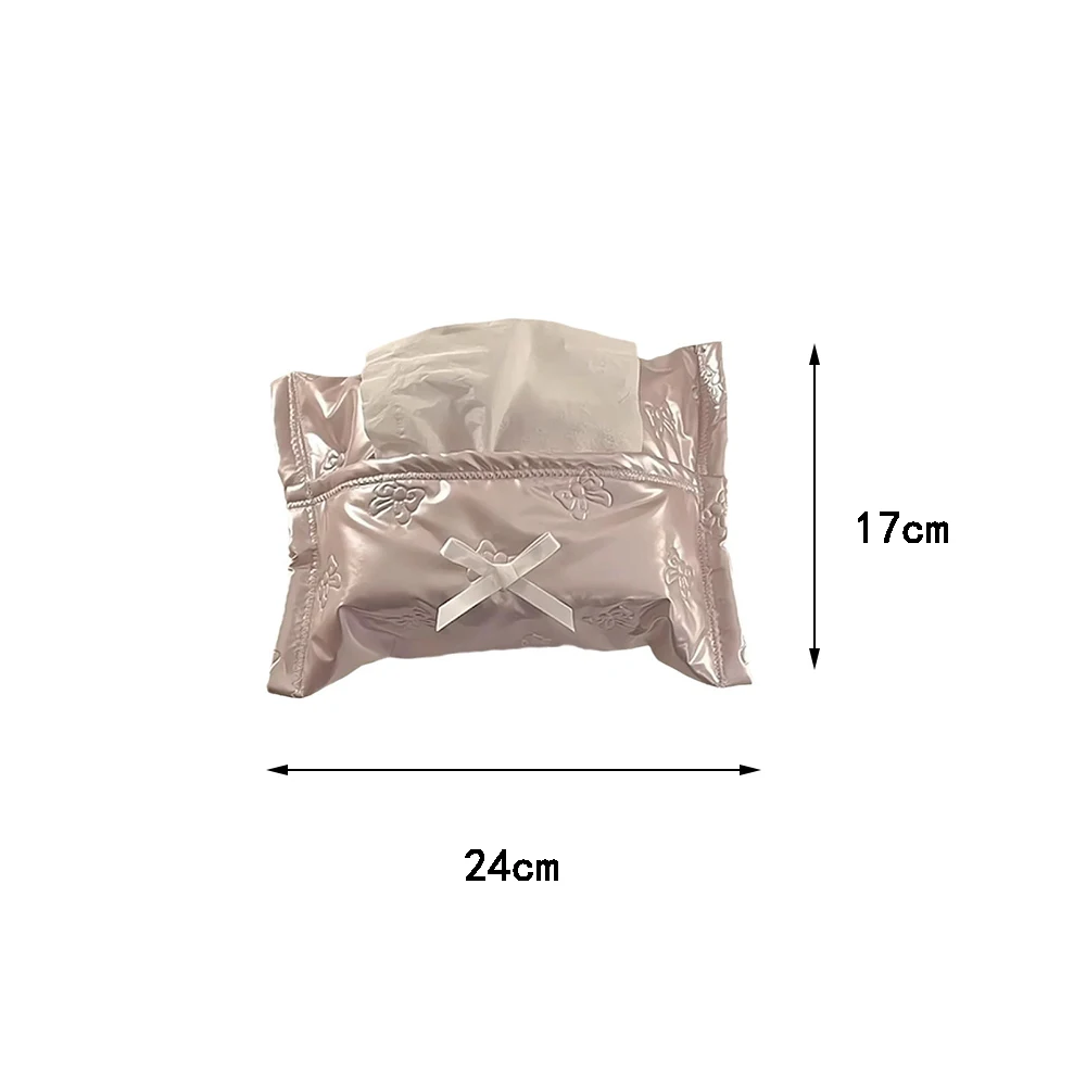 INS Bow Tissue Cover Baby Wipe Case Car Wet Wipes Storage Bag Home Paper Towel Pouch Container Box Desktop Paper Organizer