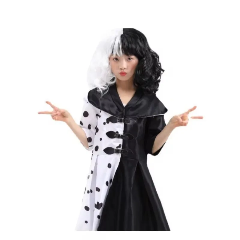 New Halloween 101 Loyal Dog Costume As Cruella De Vil Spotted Dress Stage Show Costume Halloween Costumes for Women