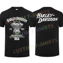 Davidson 1903-男性用特大グラフィックTシャツ,カジュアルスポーツトップ,快適なストリートウェア,オートバイTシャツ,2024