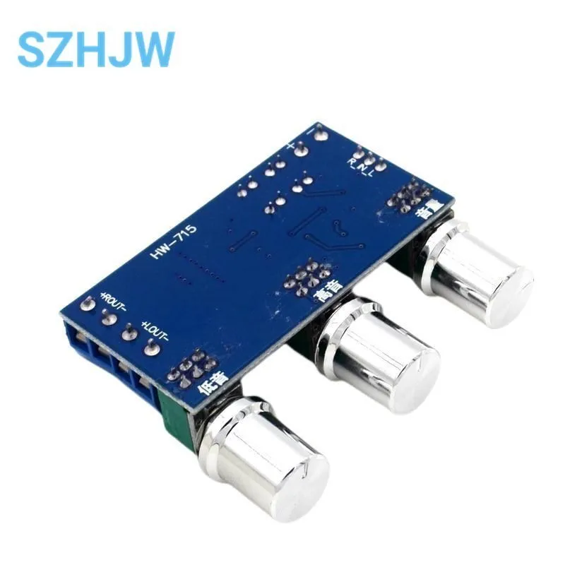 DC 12V 24V 80W x 2 Dual Channel Digital Audio TPA3116D2 Treble Bass Regulating Preset Pre Amplifier Board Module XH-M567