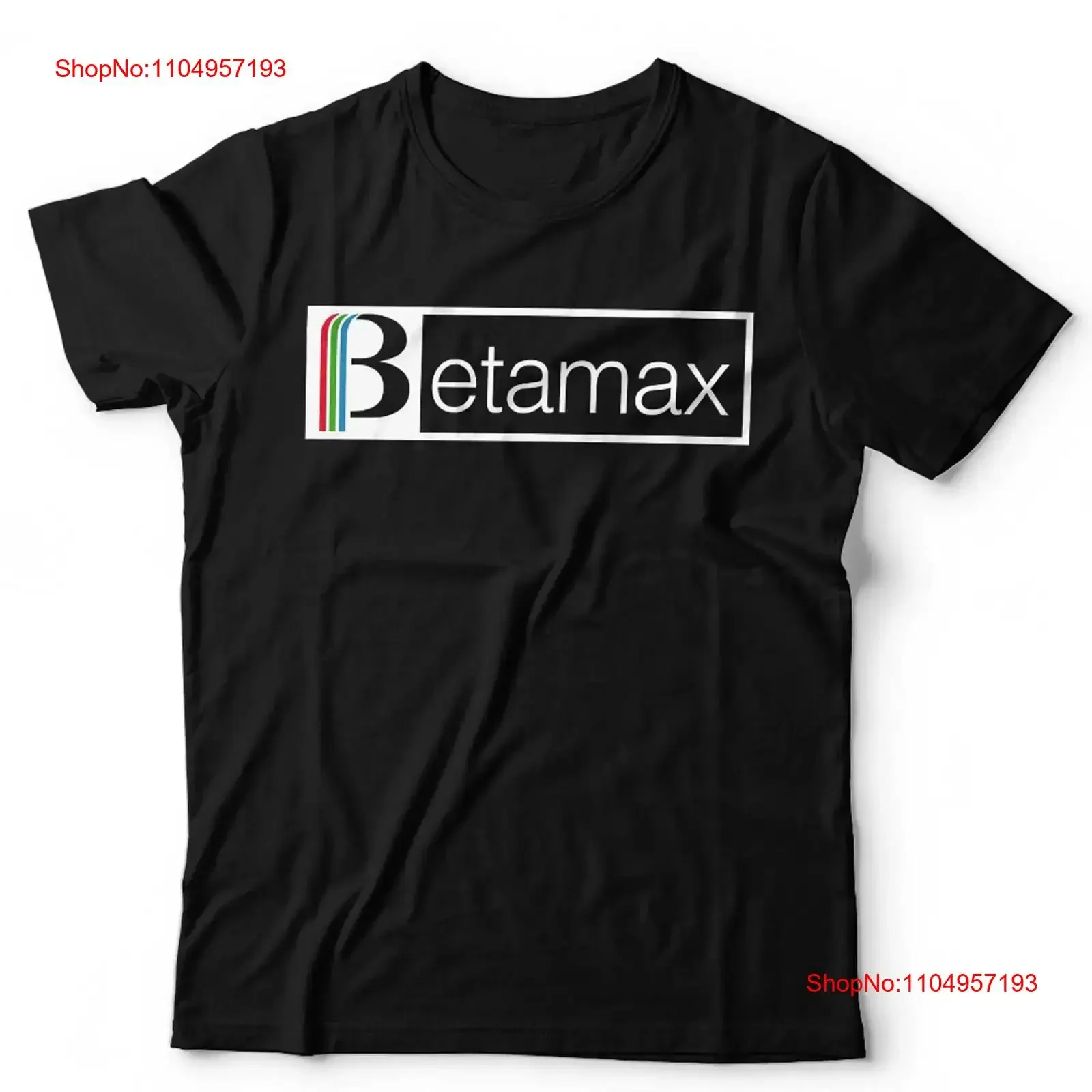 Betamax-Camiseta larga con Logo Vintage Retro para amantes de la película VHS, vídeo de los años 70, moda lavada vintage, ropa de calle Unisex