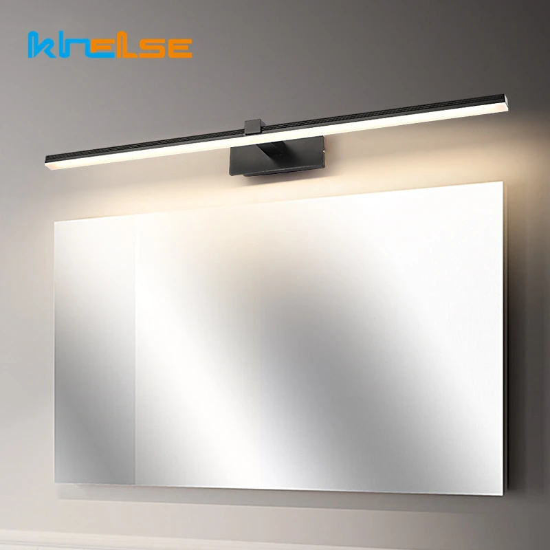 

Modern LED Mirror Light 40/50/60/70/80cm Minimalist Long Strip Wall Lamp Aluminum Bathroom Vanity Lights Makeup Lamps AC100-240V