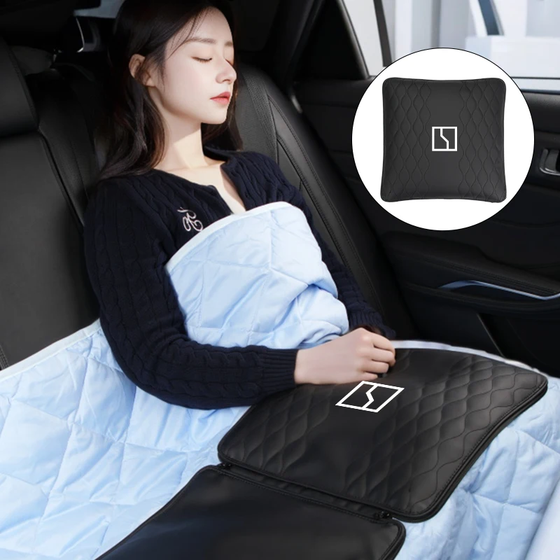 2-in-1 Car Lumbar Support Zipper Pillow Quilt Accessories For Zeekr X 001 009 2022 2023 2024 Al Interior Accessories