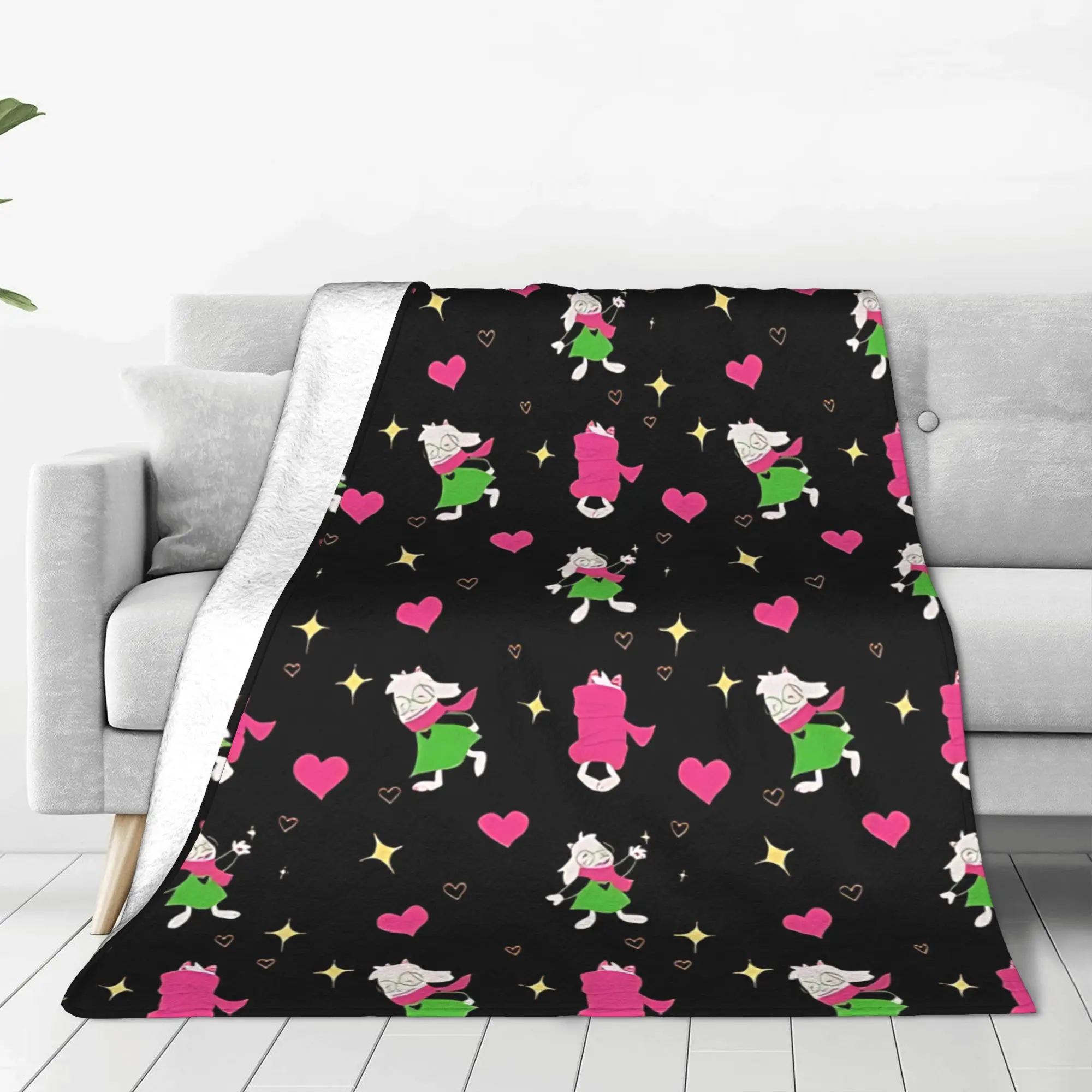 1PC Retro Salesman Character Pattern  Deltarune Home Room Decorations Winter Blankets For Adults Bedding Home Interior Sofa Knee