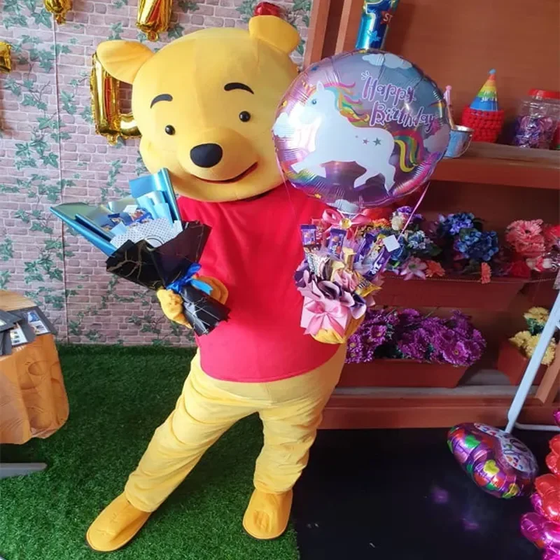 Cosplay cut Winnie the Pooh bear Mascot Costume Cartoon character costume Advertising Costume Party Animal carnival Celebration