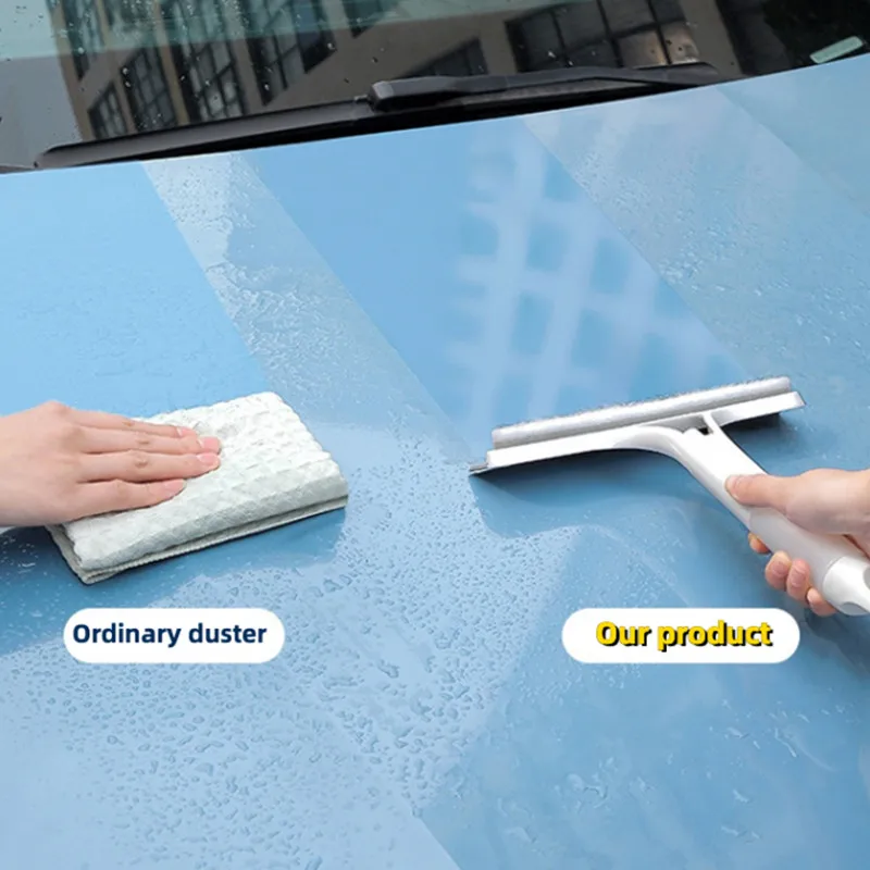 Multi-function Glass Scraper 3in1 Sponge Brush Spray Window Cleaning and Wiping Cleaner 3 In 1 Glass Cleaning Scraper Squeegee