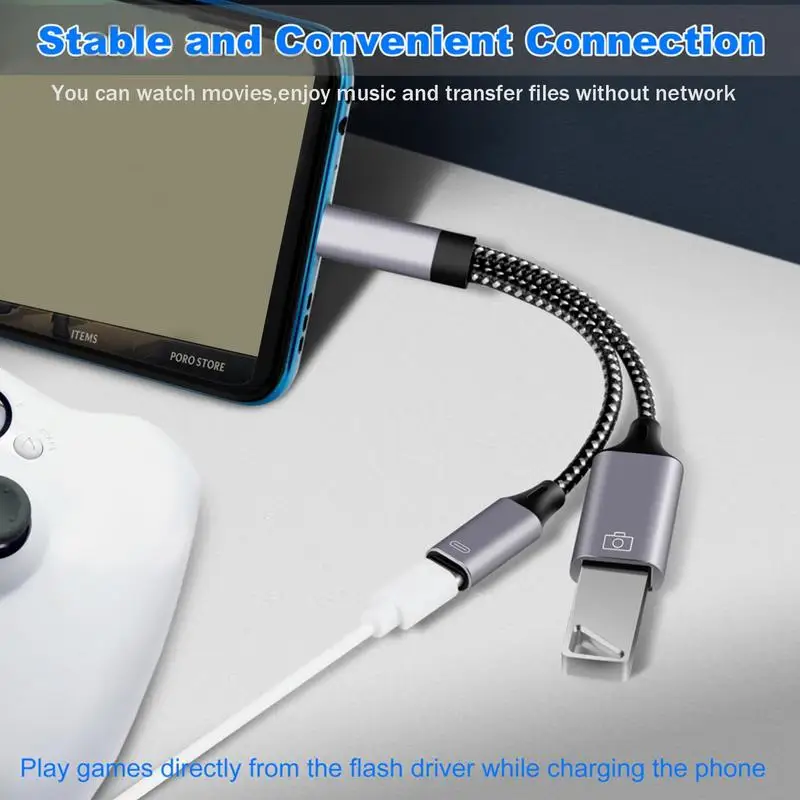 USB C Adapter Double Head Type C Male to USB Female Converter 10Gbps Connector Converter Adapter C Male to Female Converter USB