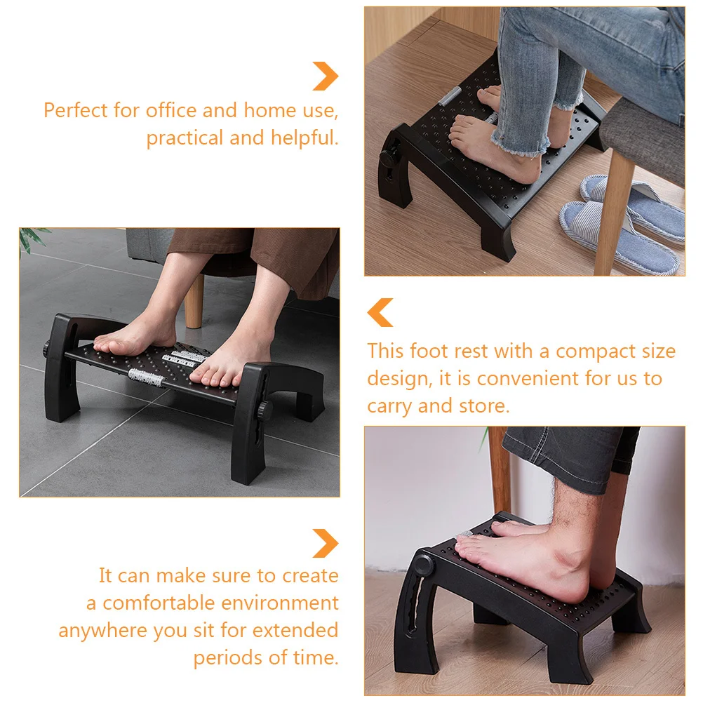 

Office Desk Footrest Stand Stool Ergonomic Design Long Time Use Improve Posture Circulation Compact Size Carry Store