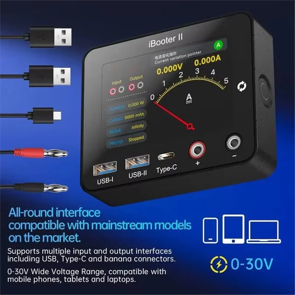 (A99Z] IBooter Il Power on Current Analyzer Real Time Current Curve Monitoring and Analysis One Second Fault Diagnos