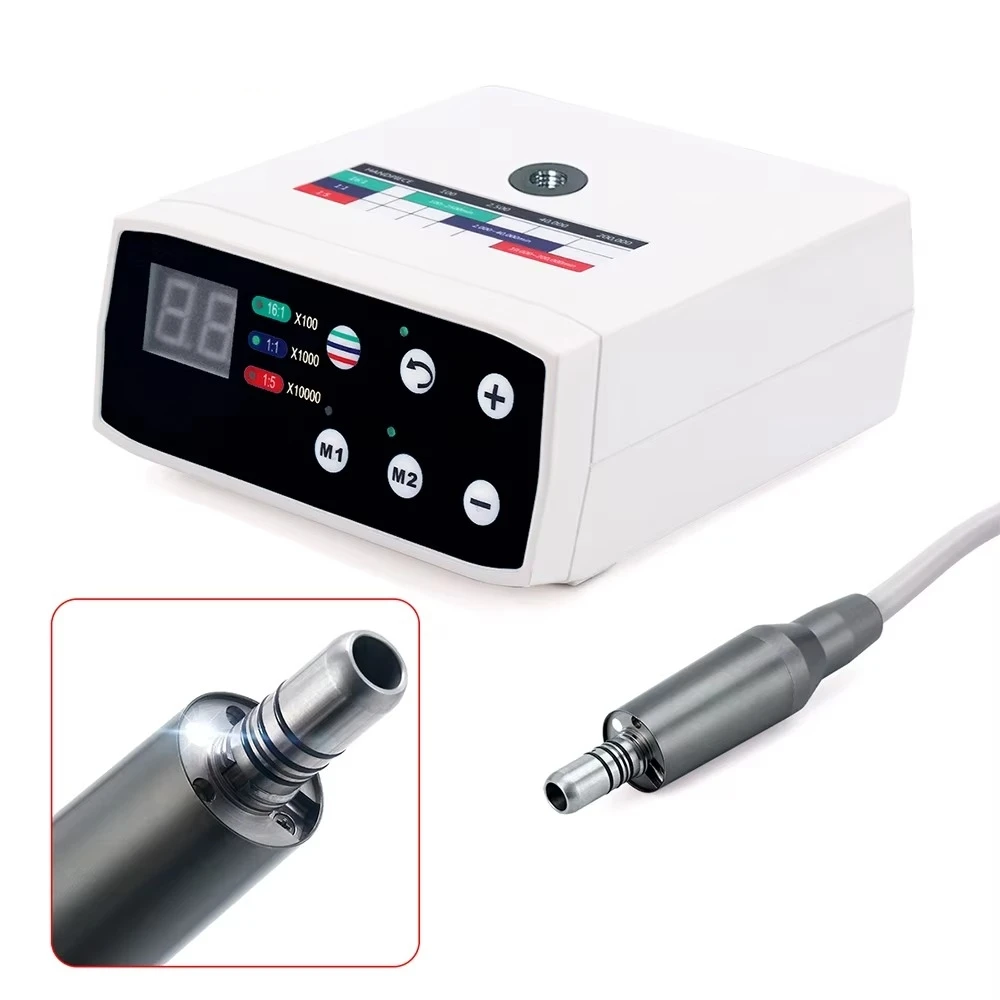 

Dental Brushless Electric LED Micro Motor can work With 1:5 1:1 16:1 Contra Angle 200000Rpm Dentist Low Speed Handpiece Lab Tool