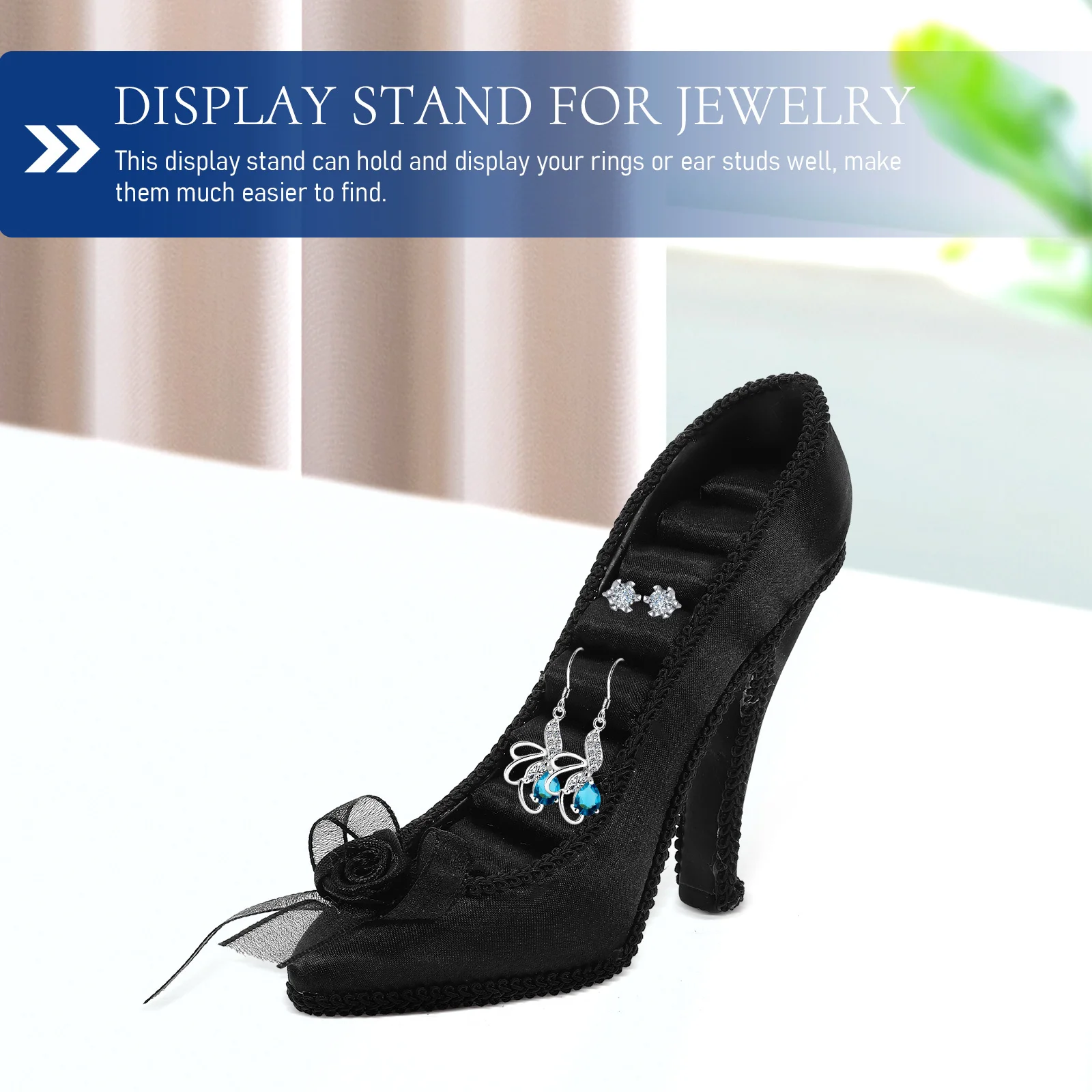 

Shoe Shaped Jewelry Display Holder Small Ring Organizer For Earrings Necklaces Table Rings Storage Stand Jewelry Organizer