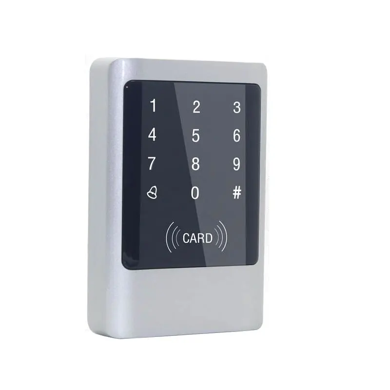 금속 독립형 액세스 제어 터치 스크린 125K/ID IP6 방수 액세스 제어 시스템/2pcs 어머니 카드, 10pcs 태그