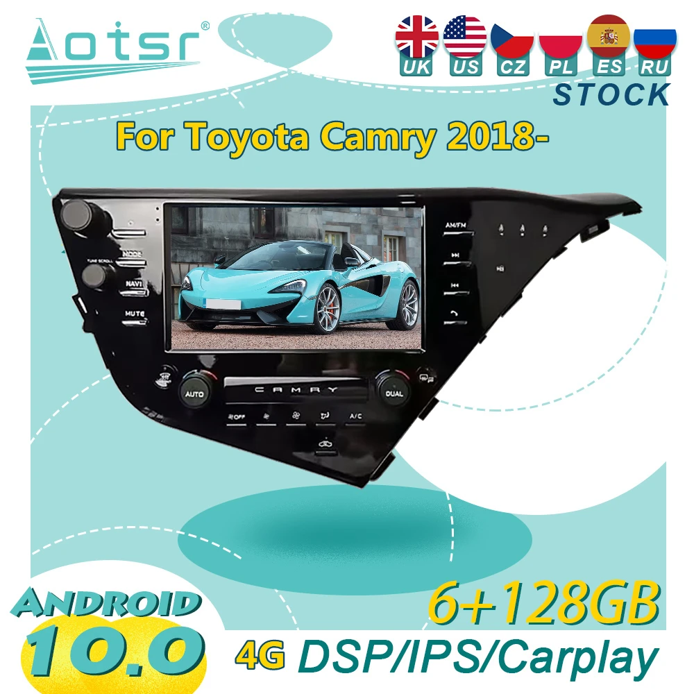 

Android Car Radio For Toyota Camry 2018 2019 2020 Autoradio Stereo Multimedia Video Player GPS Navigation Head Unit Touch Screen