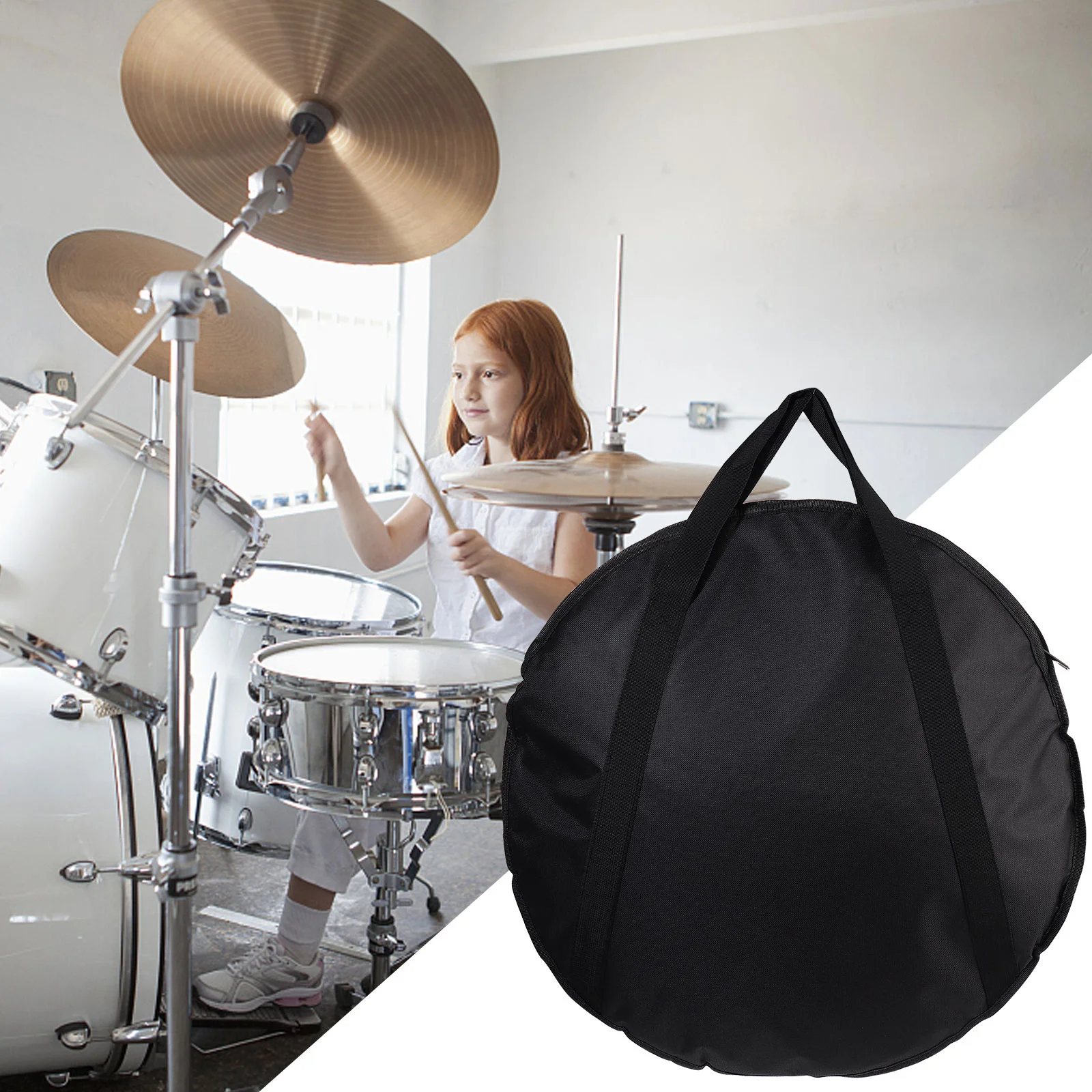 

Round Storage Bag Detail Design Cymbal Hand Suitcase Fade-resistant Pouch Cotton Supply Instrument Thicken