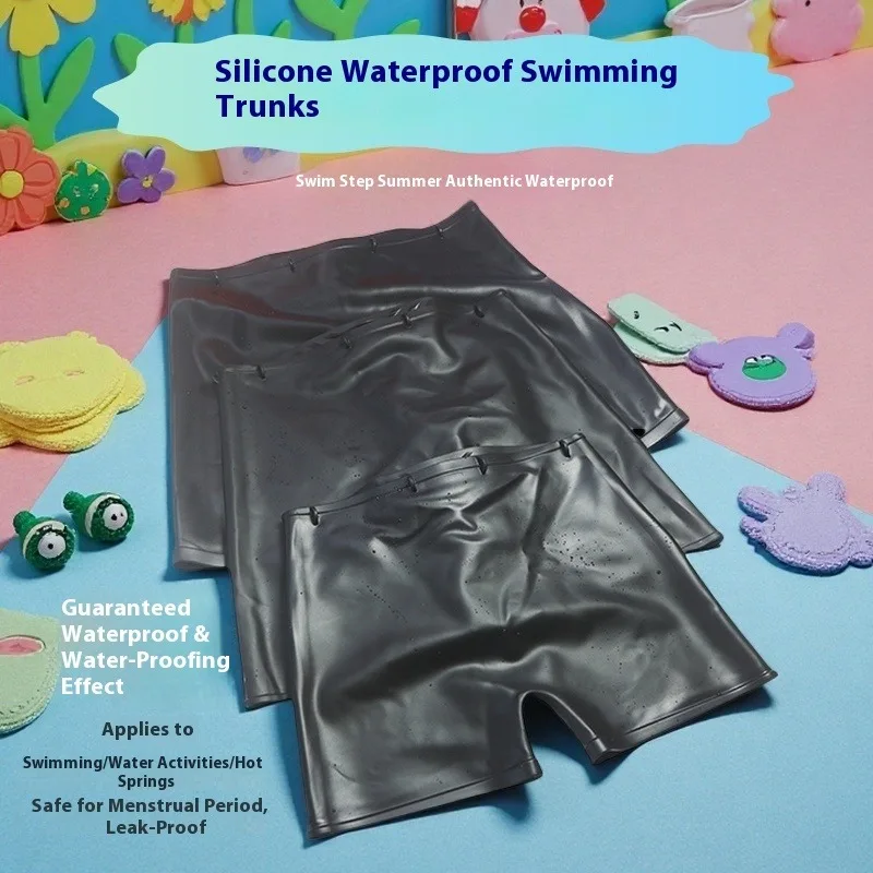 Silicone Swim Trunks Women Men Beach Swimming Quick Dry Hygienic Waterproof Water Park Rafting Comfortable Private Protection