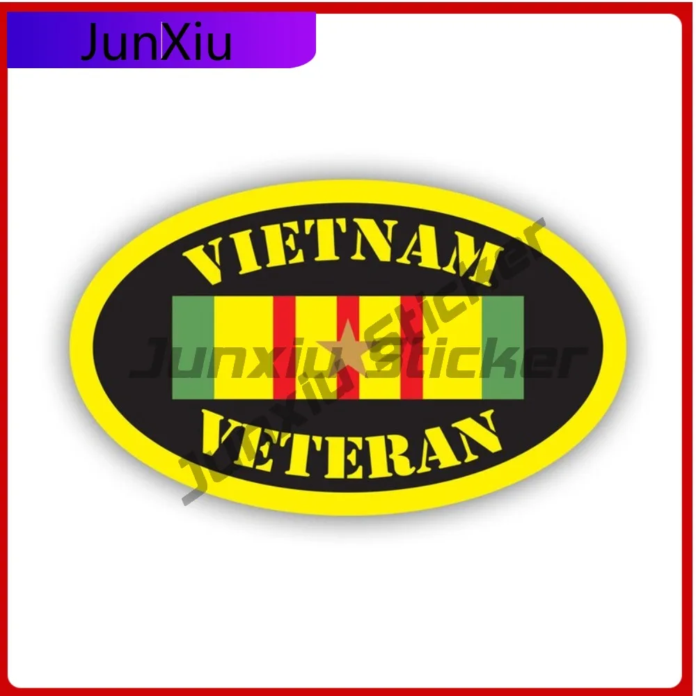 

Vietnam Veteran Oval Sticker Creative Decals Auto Decor Car Sticker Vinyl Decal Waterproof Durable Color Lasting For Car Window