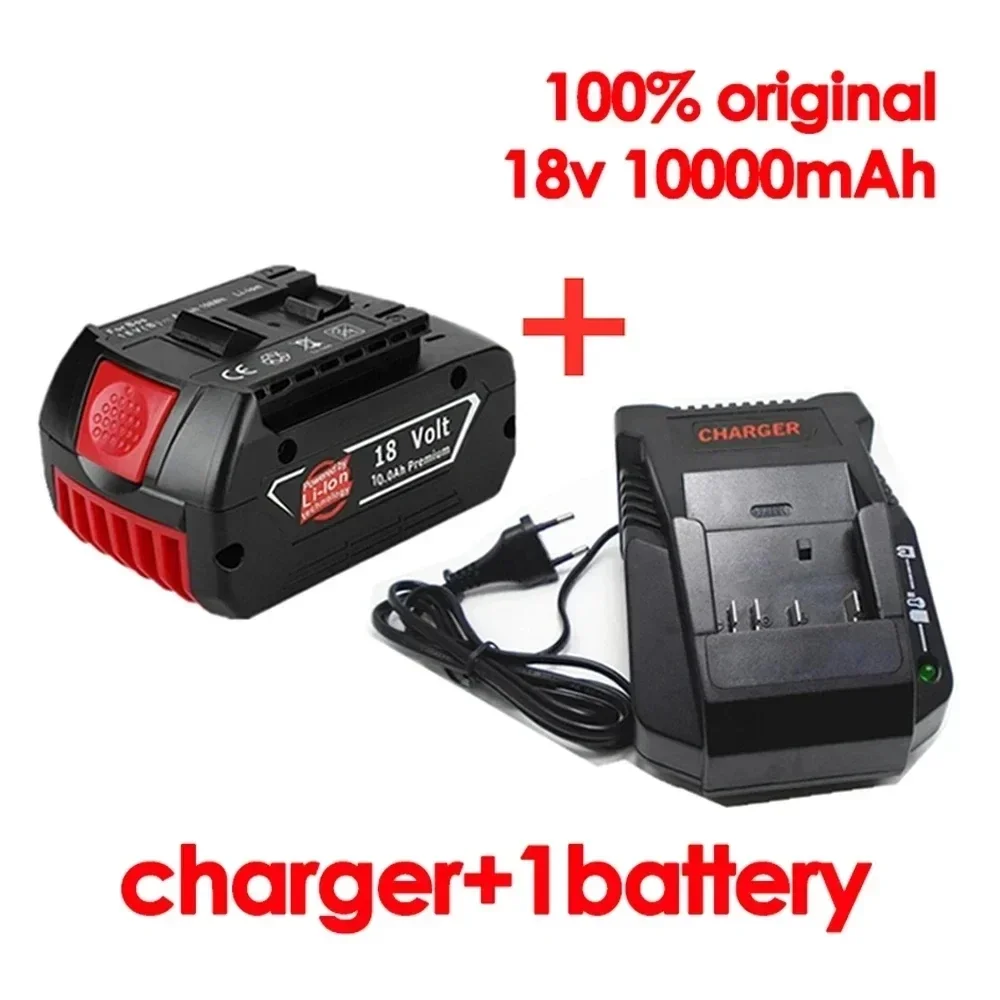 NEW 18V 10Ah Rechargeable Li-Ion Battery For Bosch 18V Power Tool Backup 10000mah Portable Replacement BAT609 Indicator Light