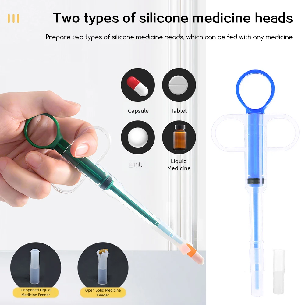 موزع أدوية للحيوانات الأليفة، موزع أدوية من نوع الضغط، مجموعة من 3 قطع، وحدة تغذية طبية، أداة توزيع تغذية أدوية الحيوانات الأليفة، مستلزمات الحيوانات الأليفة