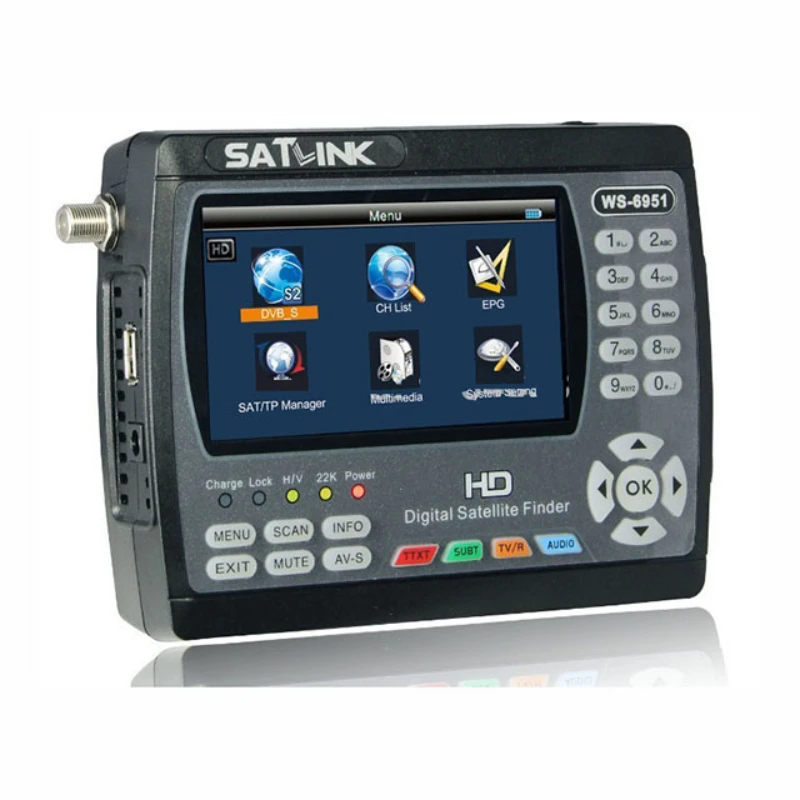 Receptor de tv por satélite con pantalla LCD de alta definición, 4,3 pulgadas