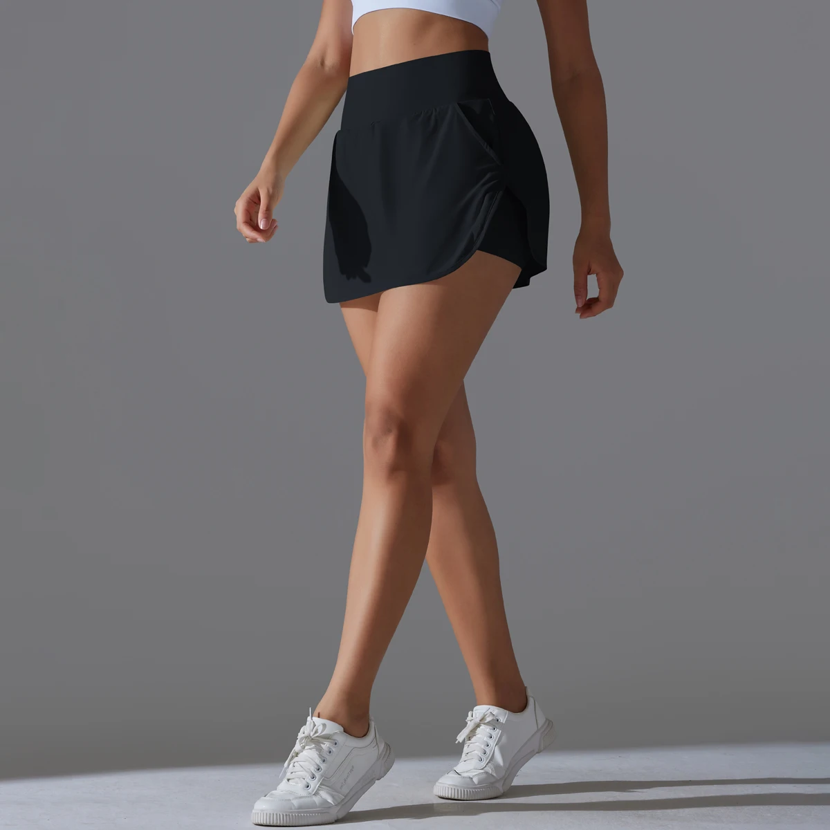 Outdoor Sport Yoga Rock Badminton Tennis Rock Hohe Taille Atmungsaktive Schweiß Rock Aktive Athletische Yoga Fitness Rock Kurz – Detail 16