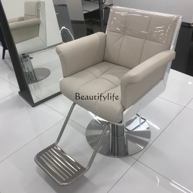 

Barber Shop Japanese Style Chair Lift for Hair Salon Salon High-End Black Titanium Stainless Steel Chair