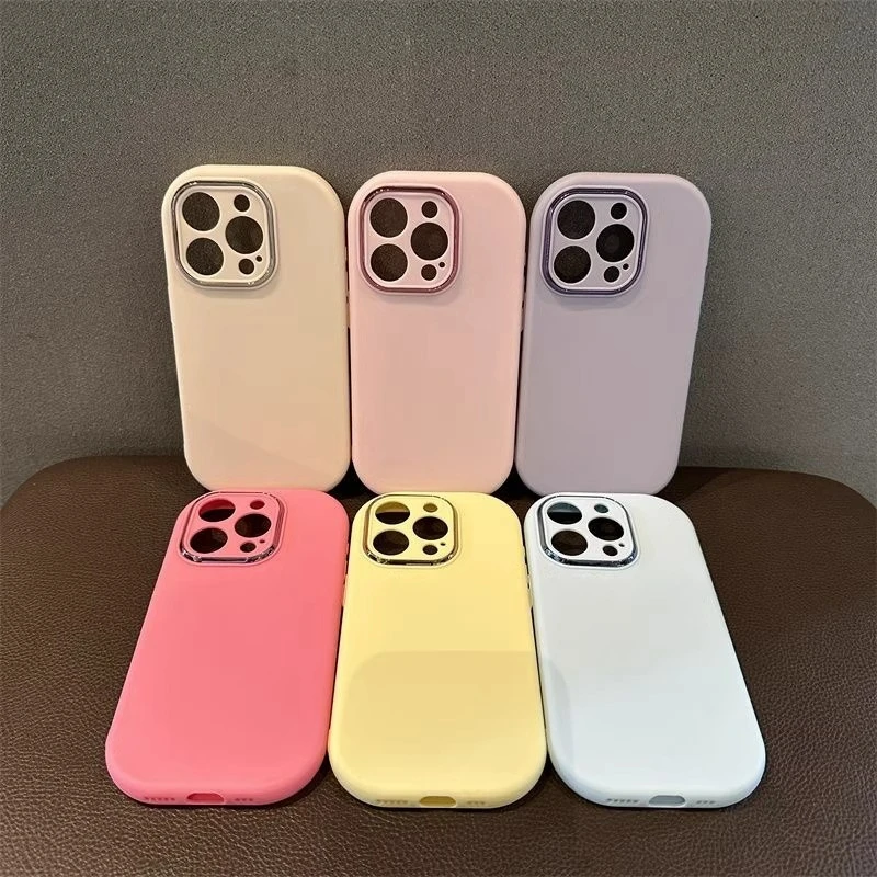 Soft Silicone Candy Phone Cases For iPhone 11 12 13 14 15 16 Pro Max Plus Shockproof Bumper Back Cases Cover - náhled 2