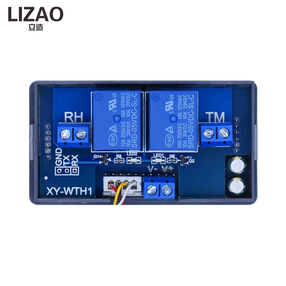 LIZAO 10A Digital Temperature Humidity Controller DC 6V-30V LCD Display Thermal Regulator with SHT20 Sensor Thermostat Meter