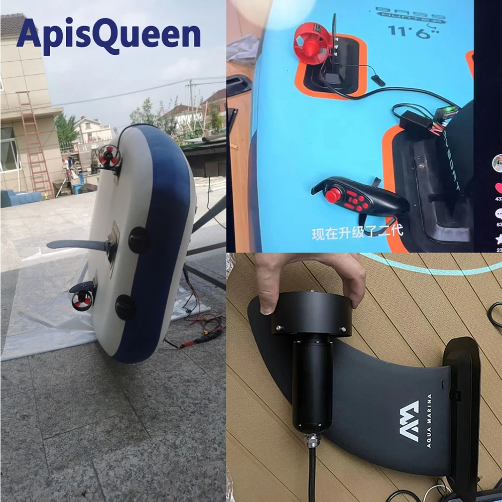 Apisqueen U5ขับเคลื่อนใต้น้ำ12-24V, ใบพัดขับเคลื่อน7กก. (15.4LB) พร้อมระบบ ESC สองทิศทางสำหรับพายเรือ