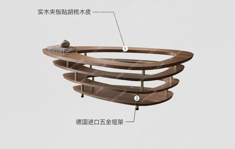 VHminimalist special-shaped coffee table antique design light luxury high-end living room modern simple light luxury home