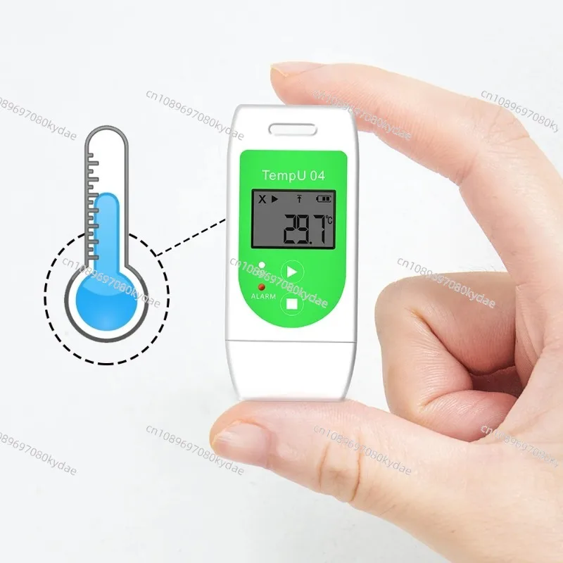 10pcs TempU04 Mini USB Temperature Data Logger IP65 Internal Sensor Digital Recorder for Cold Chain Monitoring
