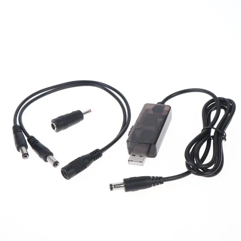 USB Boost Converter DC 5V To 9V 12V USB Step-up Converter Cable + 3.5x1.35mm Connecter For Power Supply Charger