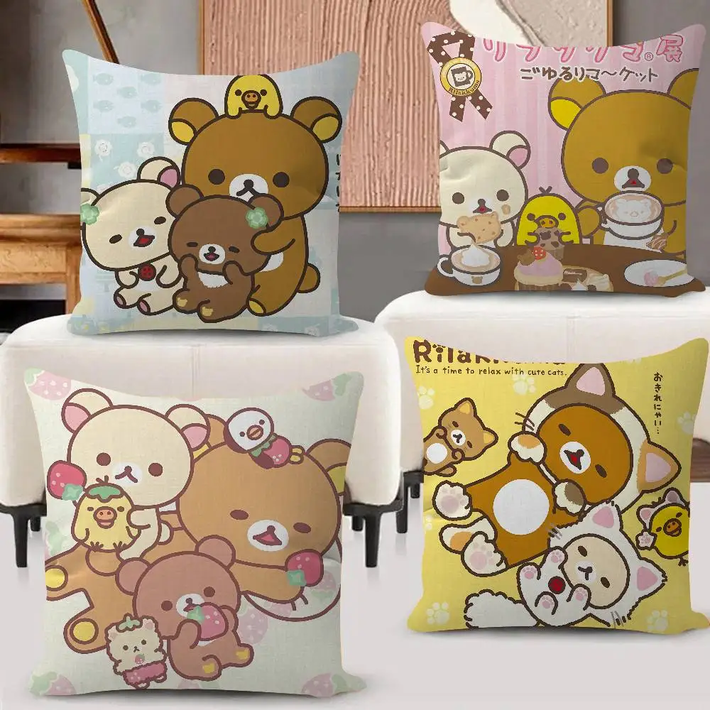 Cartoon Cute R-Rilakkum-A-AS Pillow Anime Pillow Sofa Bed Head Pillow Cover Cushion Cover Fashion 30x30 40x40 45*45cm