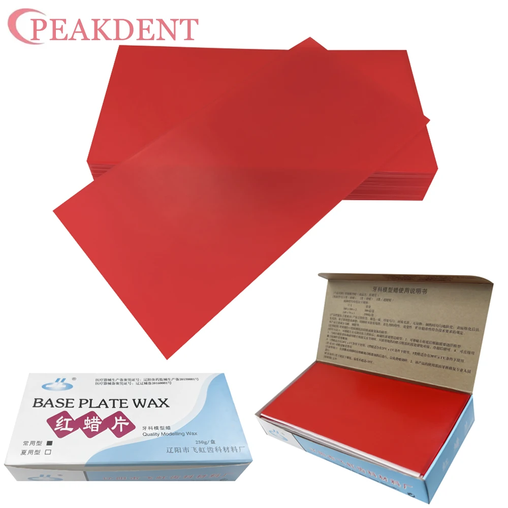 Dental Wax Flakes Dentistry Lab Material Base Plate Red Wax Sheets Summer/Winter Use Modelling Wax Dentist Auxiliary Material