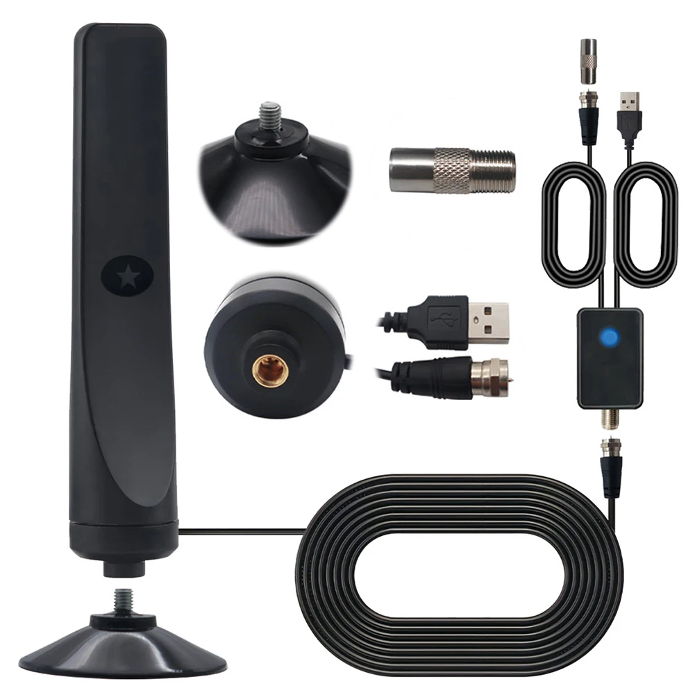 TV Digital Antenna with Signal Booster HD Antenna Support 4K 1080P High Gain Aerial 50 Miles Range 25DBI for Smart Digital TV