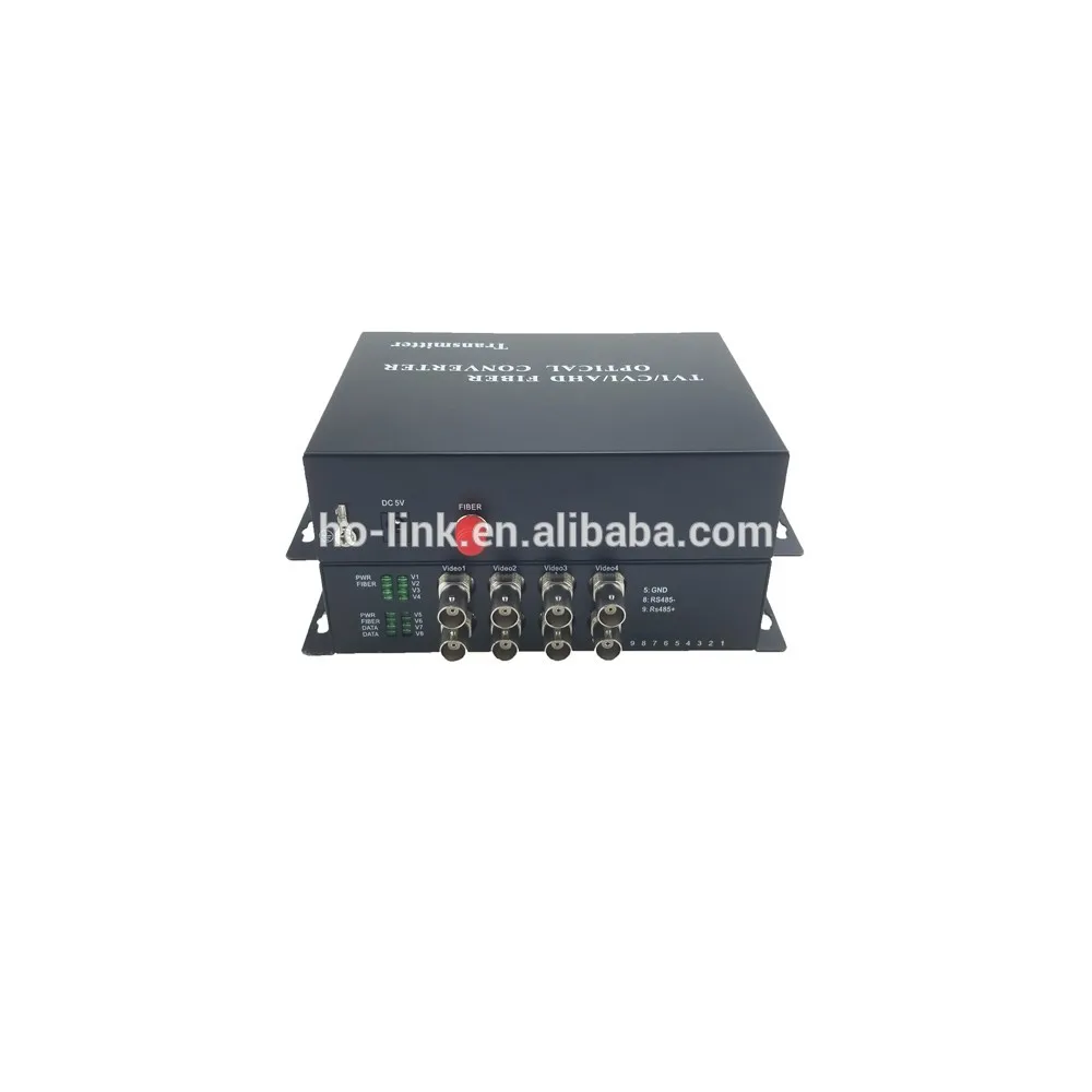 Best Support 8 CH 720P 960P 1080P HDCVI/AHD/HDTVI CATV fiber Optic Transceiver Receiver,Video to Fiber Converter