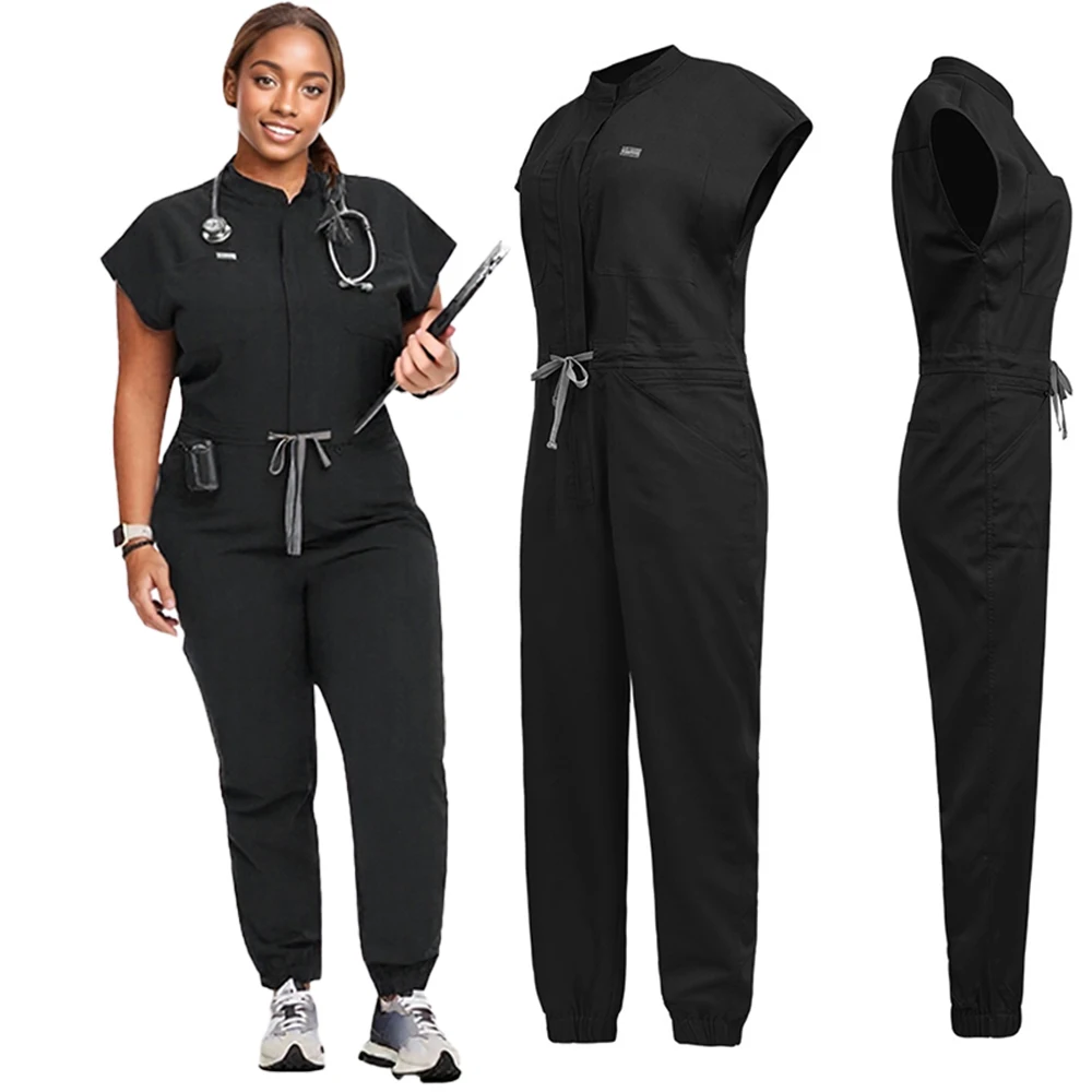 Nieuwe verpleegsterskleding Jumpsuits Medische chirurgische overall Uniformen Schoonheidssalon SPA Kliniek Pet Scrub Werkkleding Hoge kwaliteit bodysuit
