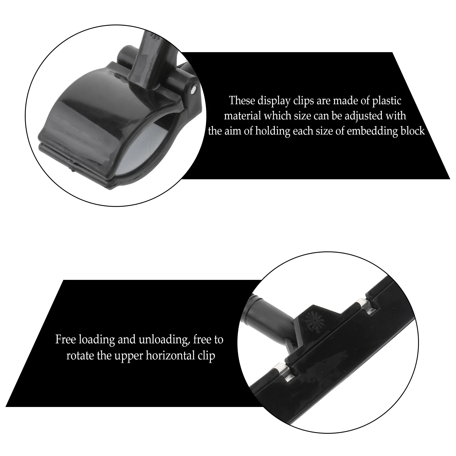 

4Pcs Sturdy Price Cards Clip Rotatable Sign Clip for Home Office and Supermarkets Promotions Sign Display Clamp