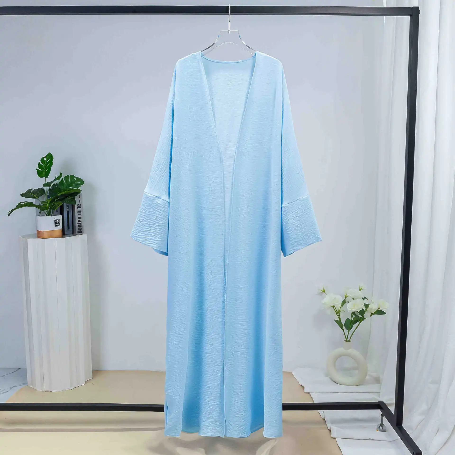Yellow Abaya Dubai Luxury Women Muslim Maxi Dress Kimono Cardigan Turkey Kaftan Kebaya Caftan Marocain Femme Djellaba Jalabiya