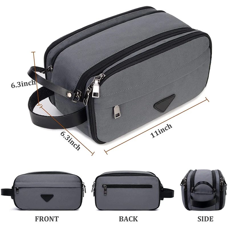 Travel Organizer Business Toiletry Bag Waterproof Shaving Dopp Kit for Men Women Shower Bathroom Makeup Organizer Handbag