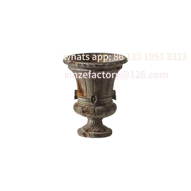 

Vase ornaments high-end sense door Roman column welcome decoration flower pots make old garden ornaments